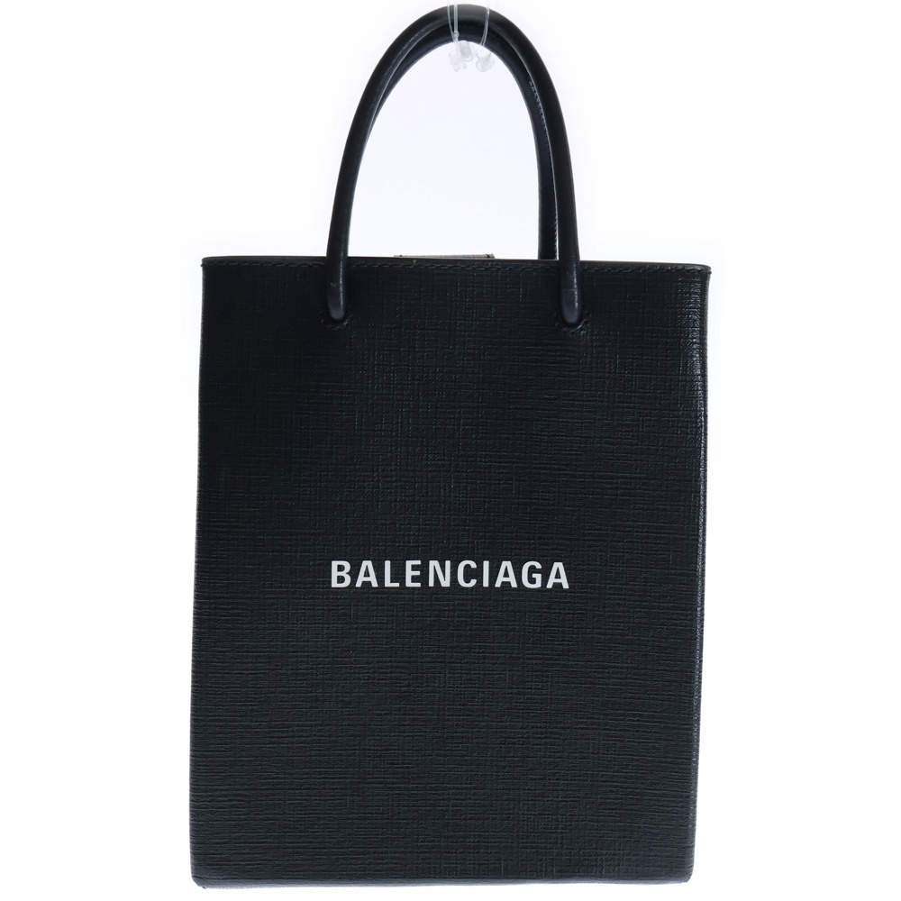 BALENCIAGA バレンシアガ ラージ ショッピングバッグ 2WAY ハンドバッグ ショルダーバッグ ブラック レザー 693805拍卖