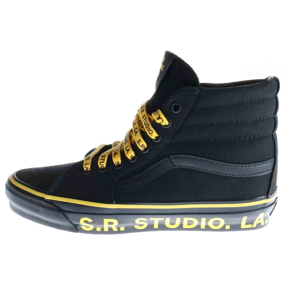 ヴァンズ ×エスアールスタジオエルエーシーエー スケート ハイカットスニーカー ブラック/イエロー US9.5/27.5cm VN000S54Y23 SK-8 HI 38拍卖