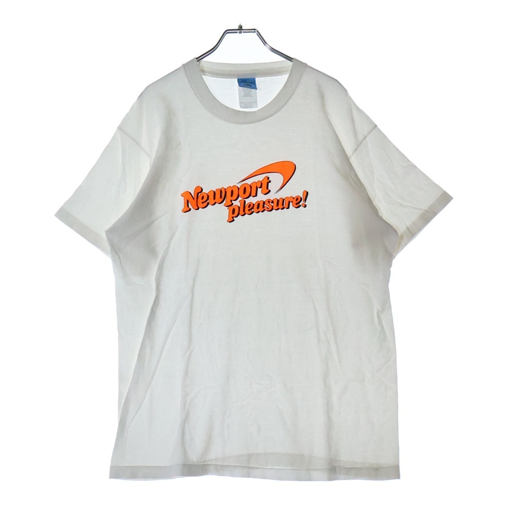 ヴィンテージ 90s Newport Pleasure Tee ニューポート FRUITSタグ フロントロゴ プリント クルーネック 半袖Tシャツ カットソー ホワイト拍卖