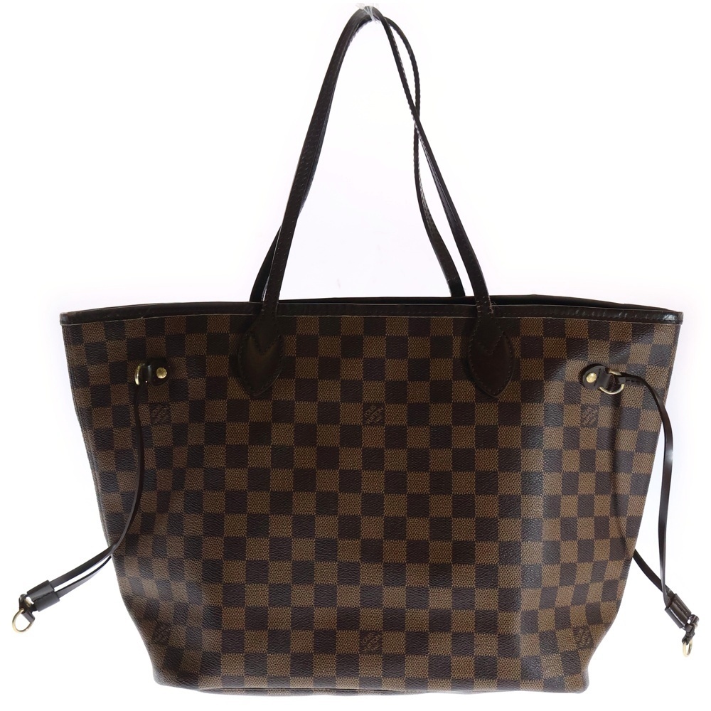 LOUIS VUITTON ルイヴィトン ダミエ ネヴァーフルMM トートバッグ ハンドバッグ ブラウン ゴールド金具 N41358拍卖