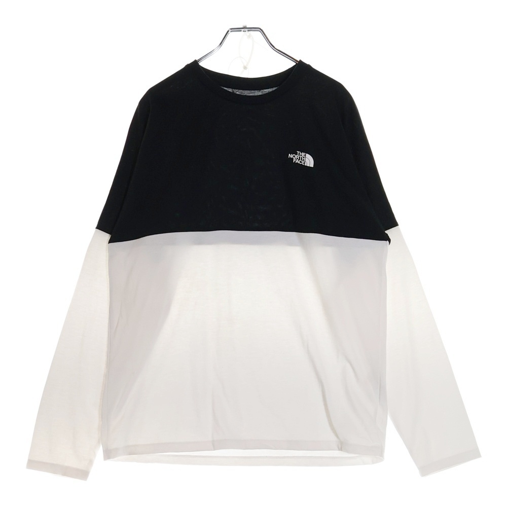 ザノースフェイス L/S BI-COLORED NUPTSE TEE バイカラー ヌプシ ロゴプリントTシャツ 長袖クルーネックカットソー NT82384拍卖