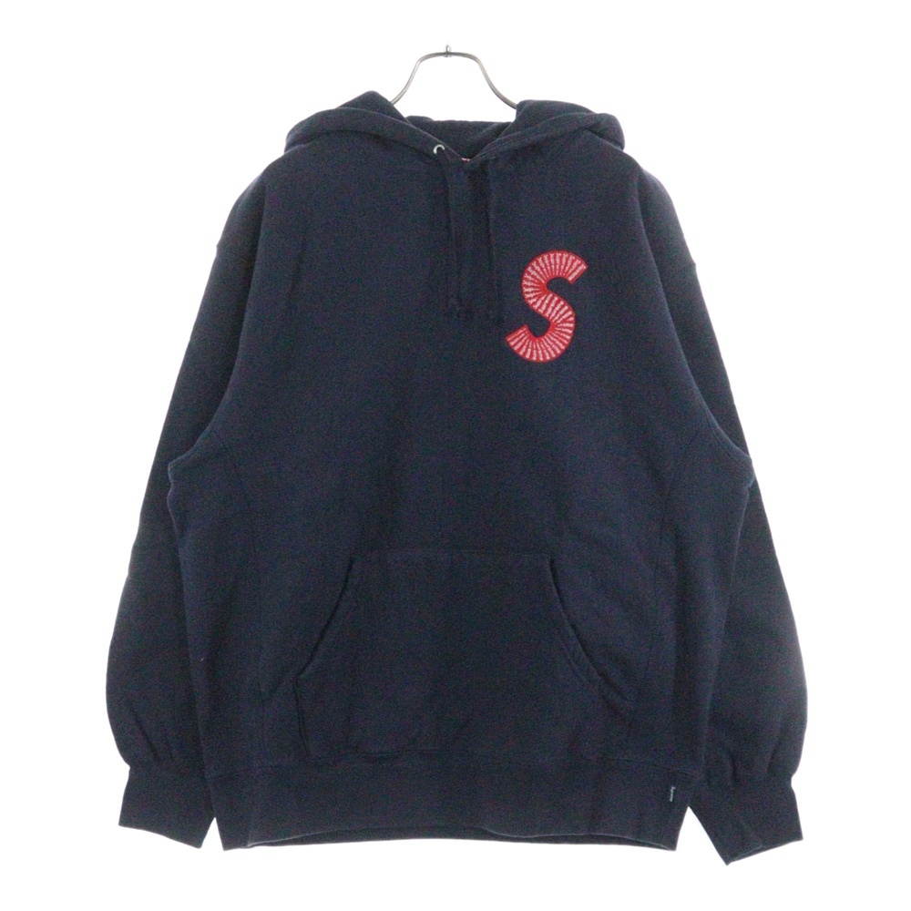 SUPREME シュプリーム 20AW S Logo Hooded Sweatshirt Sロゴ フーデッドスウェットシャツ スモールボックス プルオーバーパーカー ネイビー拍卖