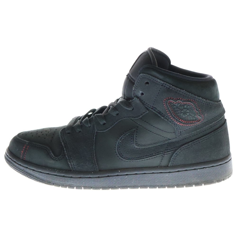 NIKE ナイキ AIR JORDAN 1 MID SE CRAFT エアジョーダン1 ミッドカットスニーカー FD8634-001 ブラック US8.5/26.5cm拍卖
