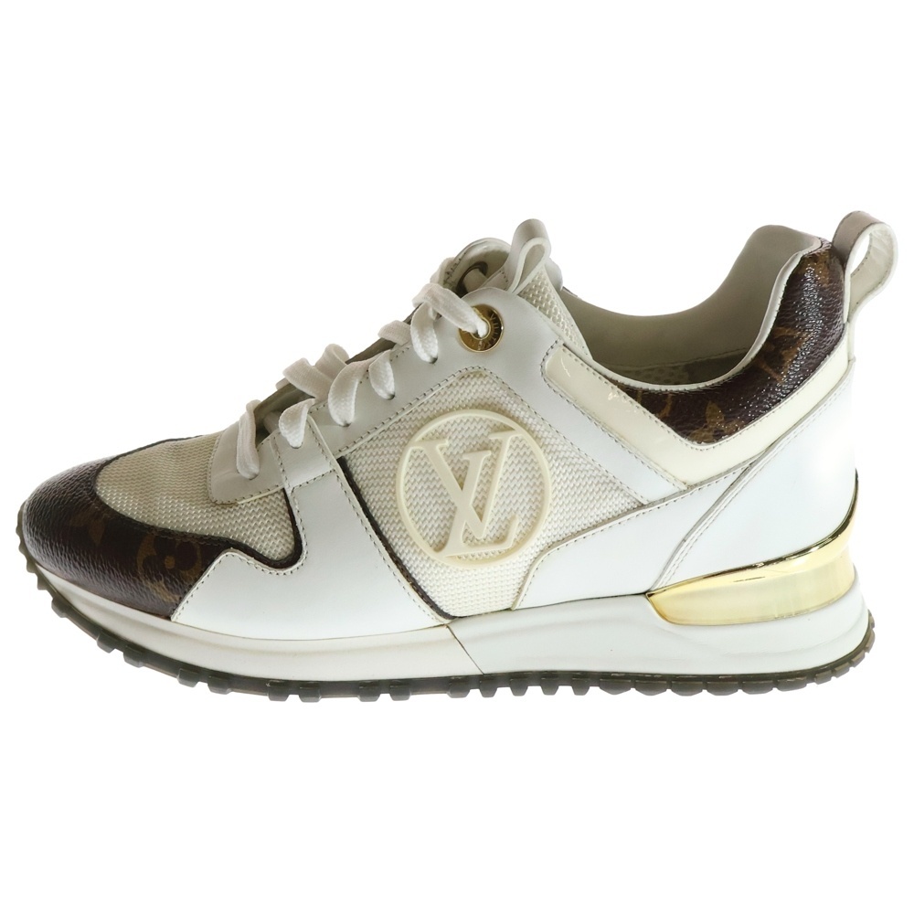 ルイヴィトン ランアウェイ ライン モノグラム ラバーロゴ PVC レザー レースアップ ローカットシューズ スニーカー レディース 1A3CW4拍卖