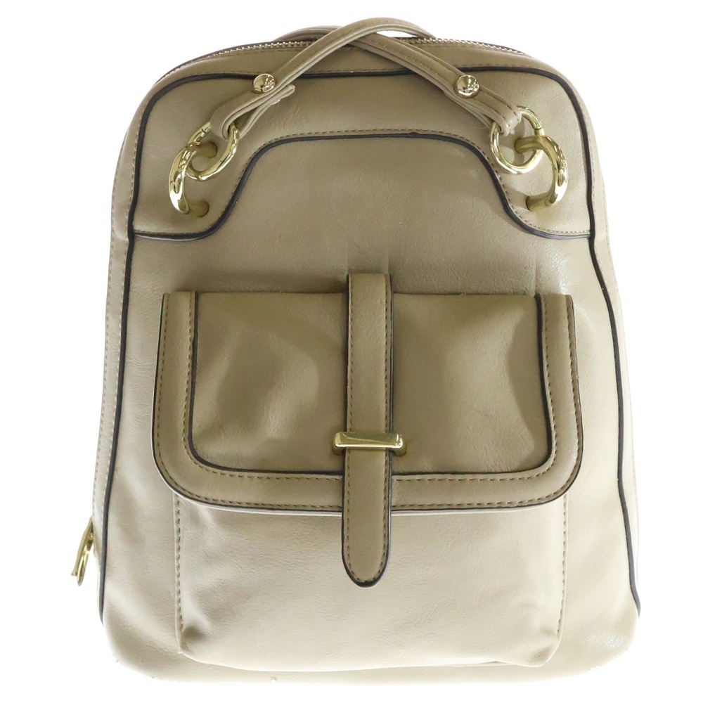 BEAUTY&YOUTH UNITED ARROWS ビューティーアンドユースユナイテッドアローズ レザーバックパック リュックサック ベージュ拍卖