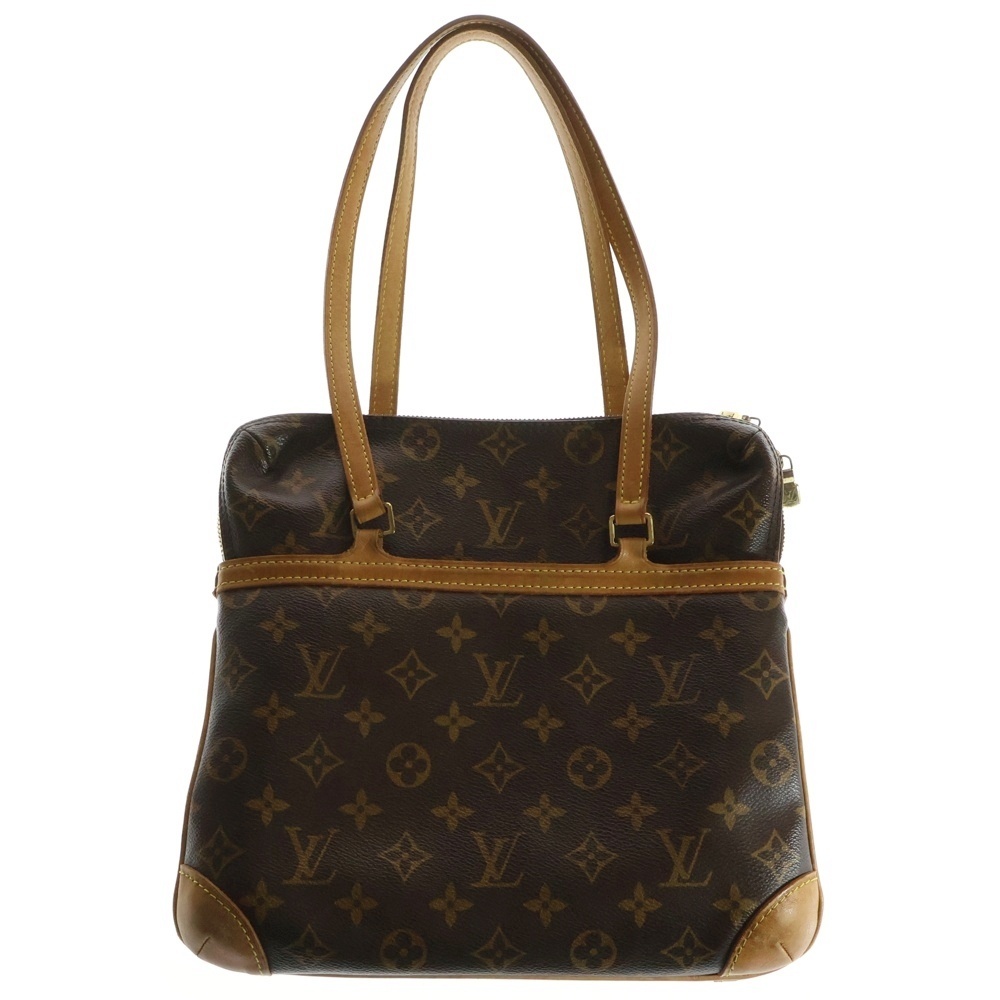 LOUIS VUITTON ルイヴィトン クーサンGM モノグラム PVC レザー ハンド ショルダーバッグ ゴールド金具 ブラウン M51141拍卖