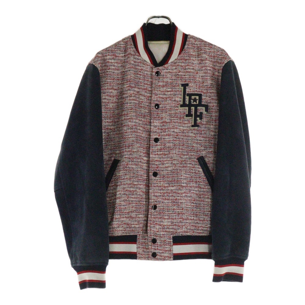 lucien pellat-finet ルシアンペラフィネ バックスカル アーム切替 ツイード スタジャン ジップアップジャケット マルチ拍卖