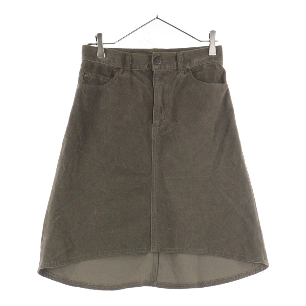 VIVIENNE TAM ヴィヴィアンタム ドラゴン スナップボタン コーデュロイ ミディアム フレア スカート ブラウン レディース 016-220833拍卖