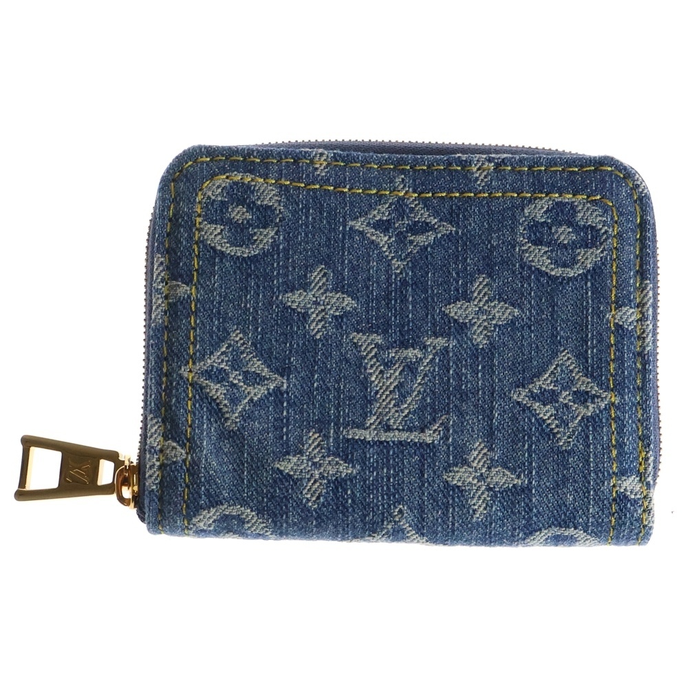 LOUIS VUITTON ルイヴィトン モノグラム デニム ジッピー コインパース コインケース 財布 インディゴブルー ゴールド金具 M82957拍卖