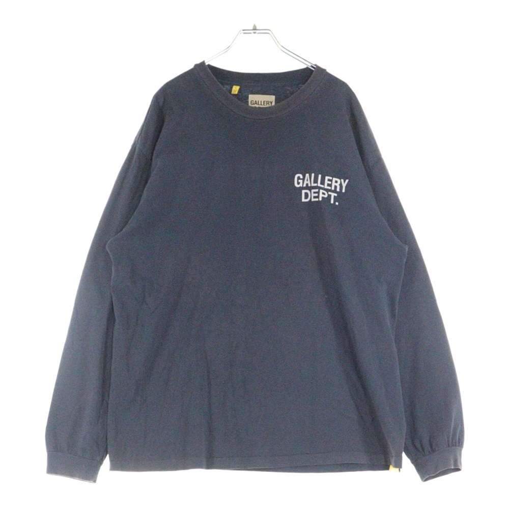 GALLERY DEPT. ギャラリーデプト フロント バック ロゴプリント 長袖Tシャツカットソー ネイビー拍卖