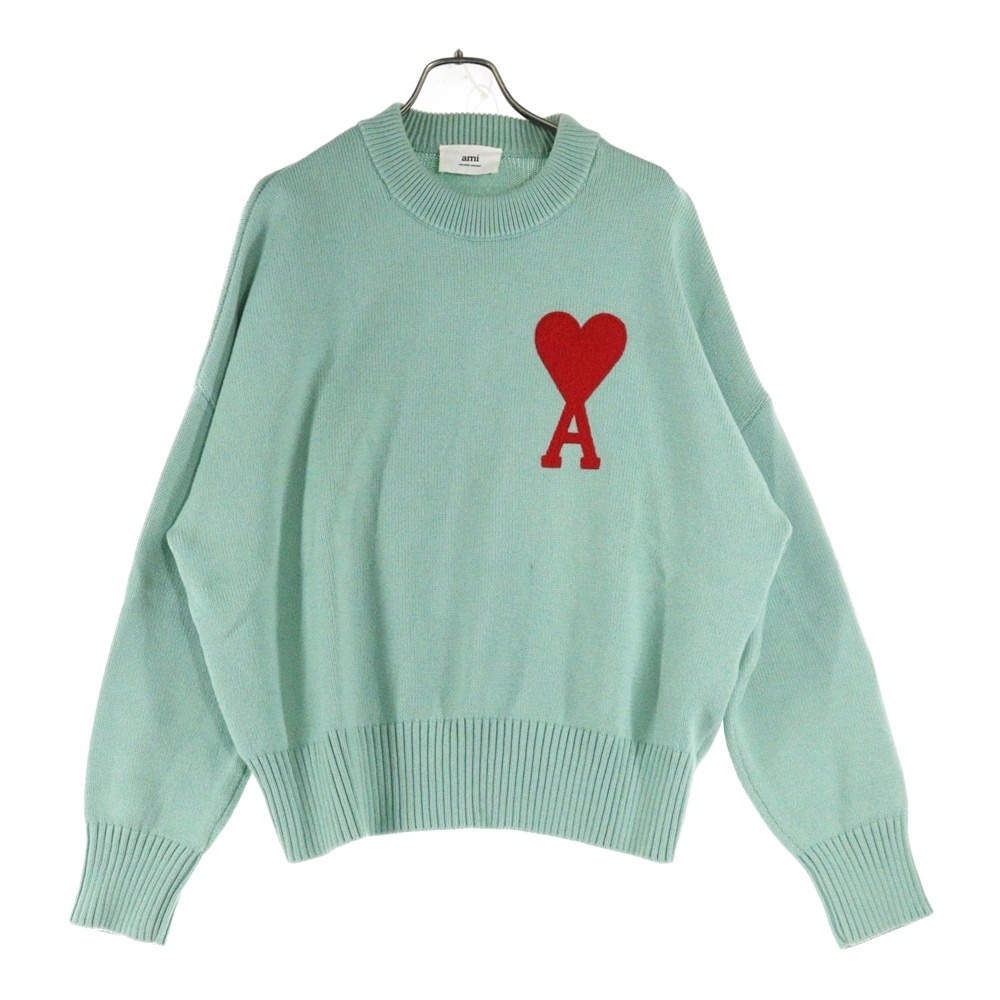 AMI Alexandre Mattiussi アミアレクサンドルマテュッシ ビッグハート インターシャ オーバーサイズ ニット セーター E21HK009.016拍卖