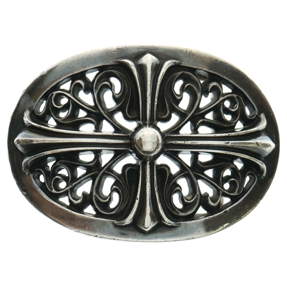 CHROME HEARTS クロムハーツ OVAL CROSS STRAP1.5クラシックオーバルクロスバックル シルバー BCA359拍卖