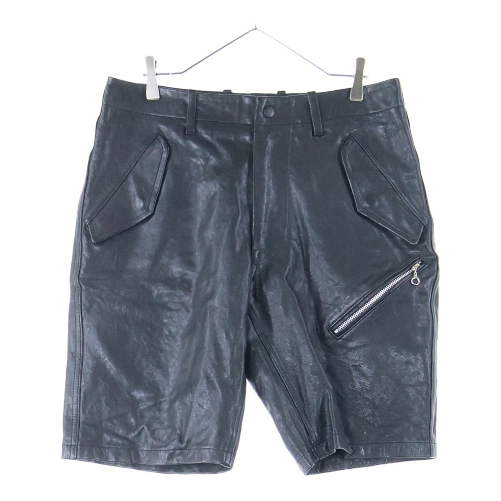 SCHOTT ショット ワンスター ラムレザーショーツ ハーフパンツ ブラック拍卖