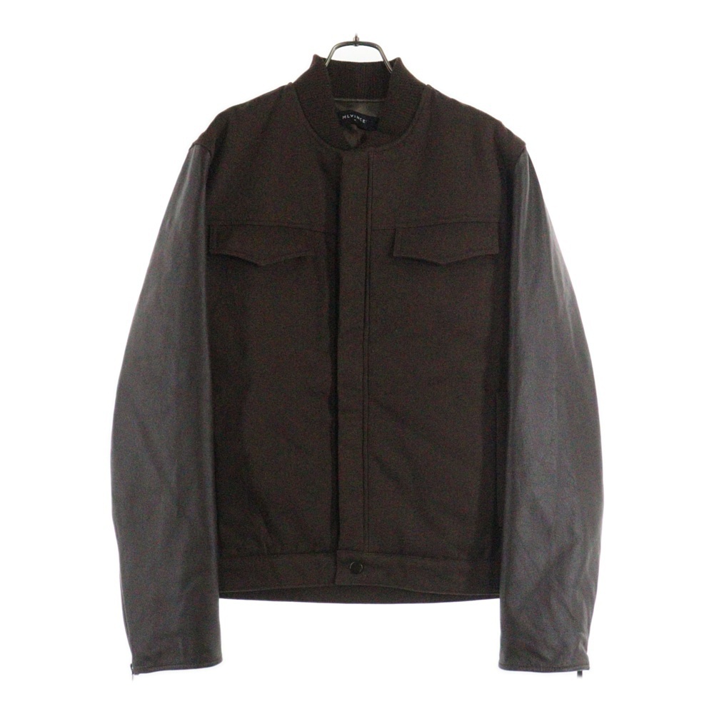 MLVINCE(メルヴェンス) BERINGER LEATHER SLEEVE JACKET ベリンガー アームレザー切替ジャケット ブルゾン ブラウン拍卖