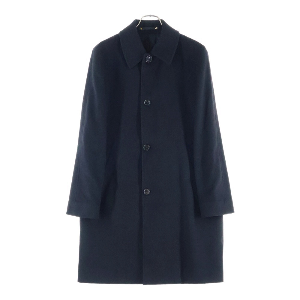 Paul Smith ポールスミス カシミヤ 裏地ドット総柄 ステンカラーコート ブラック PF-MV-62018拍卖