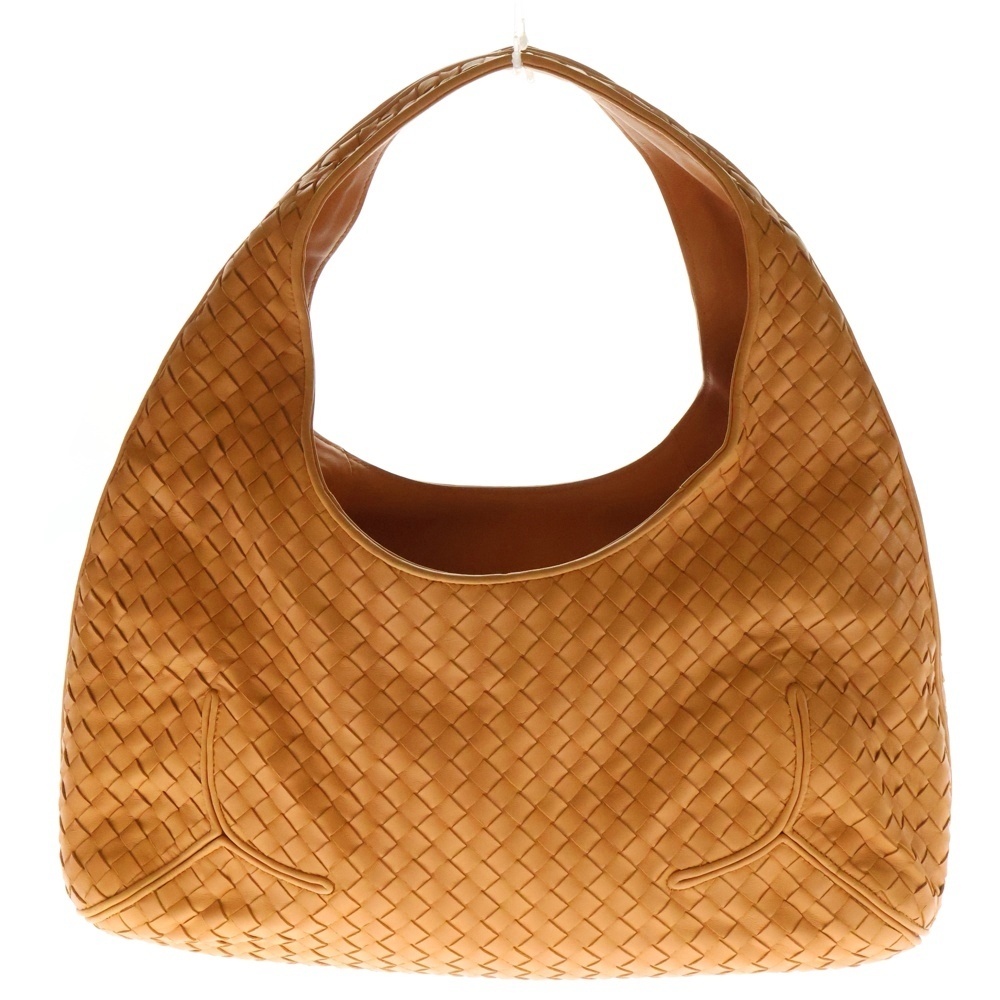 BOTTEGA VENETA ボッテガヴェネタ イントレチャート ホーボー レザー ワンショルダーバッグ オレンジ拍卖