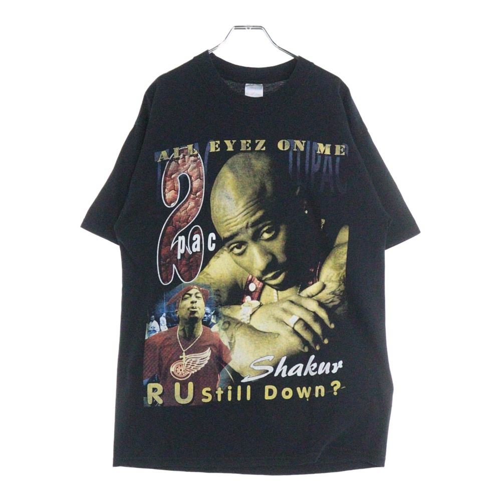 VINTAGE ヴィンテージ 90S 2PAC ALL EYEZ ON ME R U Still Down ? 両面プリント 半袖Tシャツ ブラック拍卖