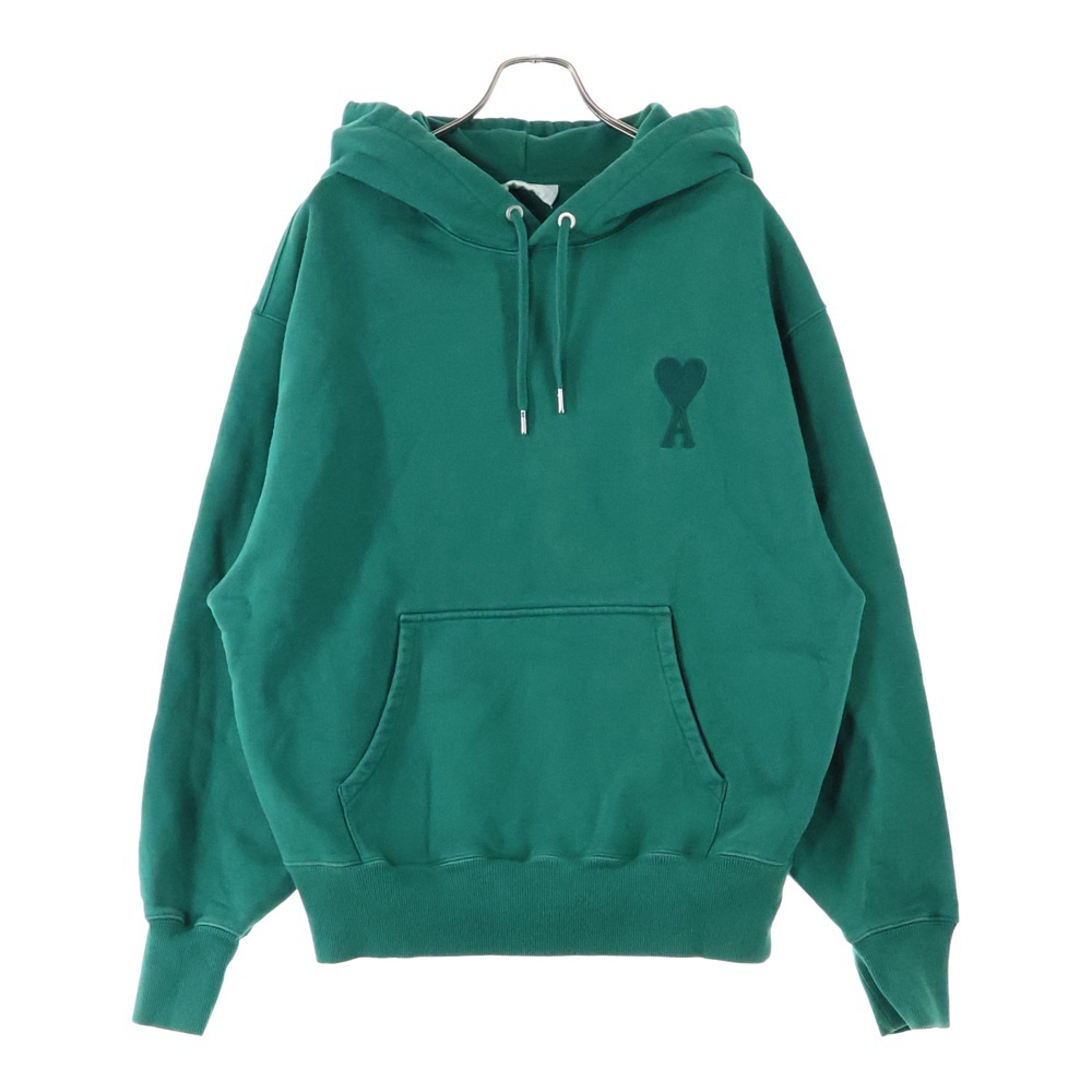アミアレクサンドルマテュッシ Hoodie ハートロゴ刺繍 プルオーバースウェットパーカー フーディー グリーン A21HJ058.747拍卖