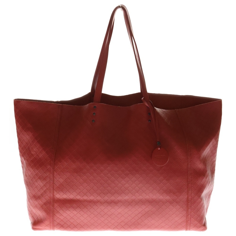 BOTTEGA VENETA ボッテガヴェネタ イントレッチ トートバッグ ハンドバッグ レッド レザー拍卖