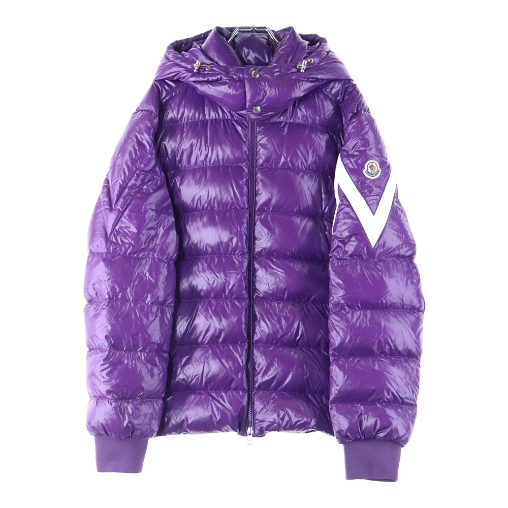 MONCLER モンクレール 22AW CORYDALE コーリーデール Mロゴ フーデッド ジップアップ ダウンジャケット パープル H20911A00101 68950拍卖