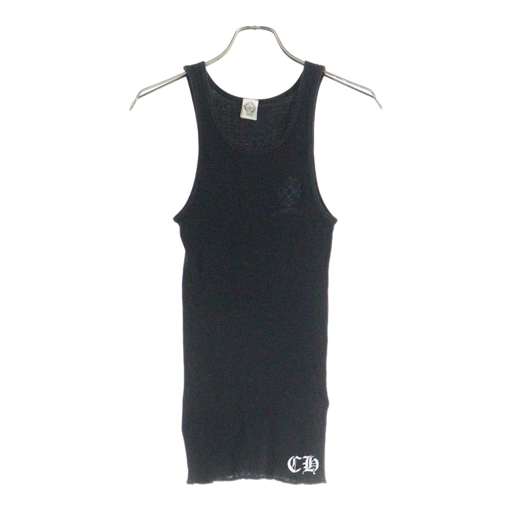 CHROME HEARTS クロムハーツ TANK TOP CHプラス サークルロゴ バックプリント ブラック拍卖