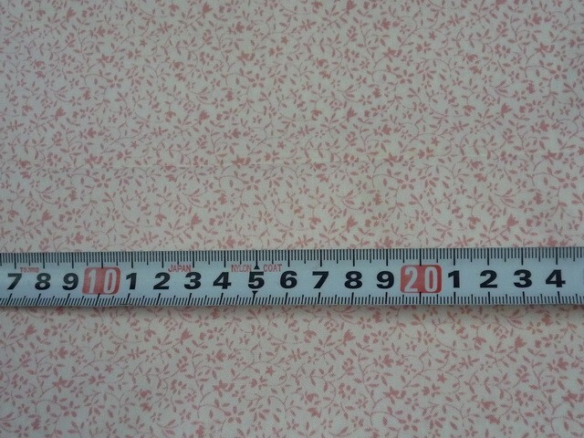 100*48★生成り・ピンク・花柄の・ハギレ・生地・布★0528-44拍卖