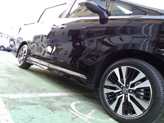 売り切りヴェルファイア&アルファード 30系 サイドアンダー メッキモール ドアモール 4点 アッパー 前期後期共通かんたん貼り付 鏡面メッキ拍卖