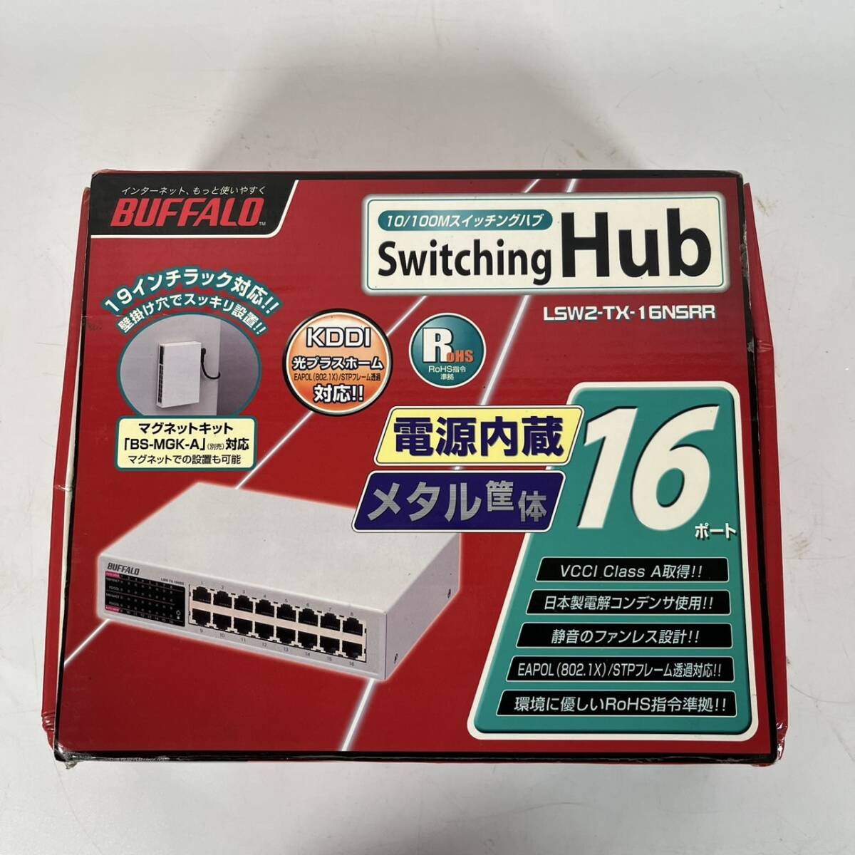 T) BUFFALO バッファロー スイッチングハブ LSW2-TX-16NSRR 16ポート Switching Hub T7I1504 拍卖