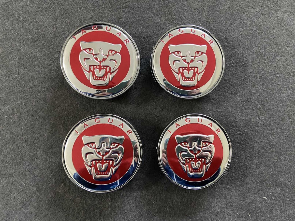 ジャガー 車のホイールセンターキャップ 4個セット センターハブキャップカバー 直径60mm ホイールカバー ◎t123拍卖