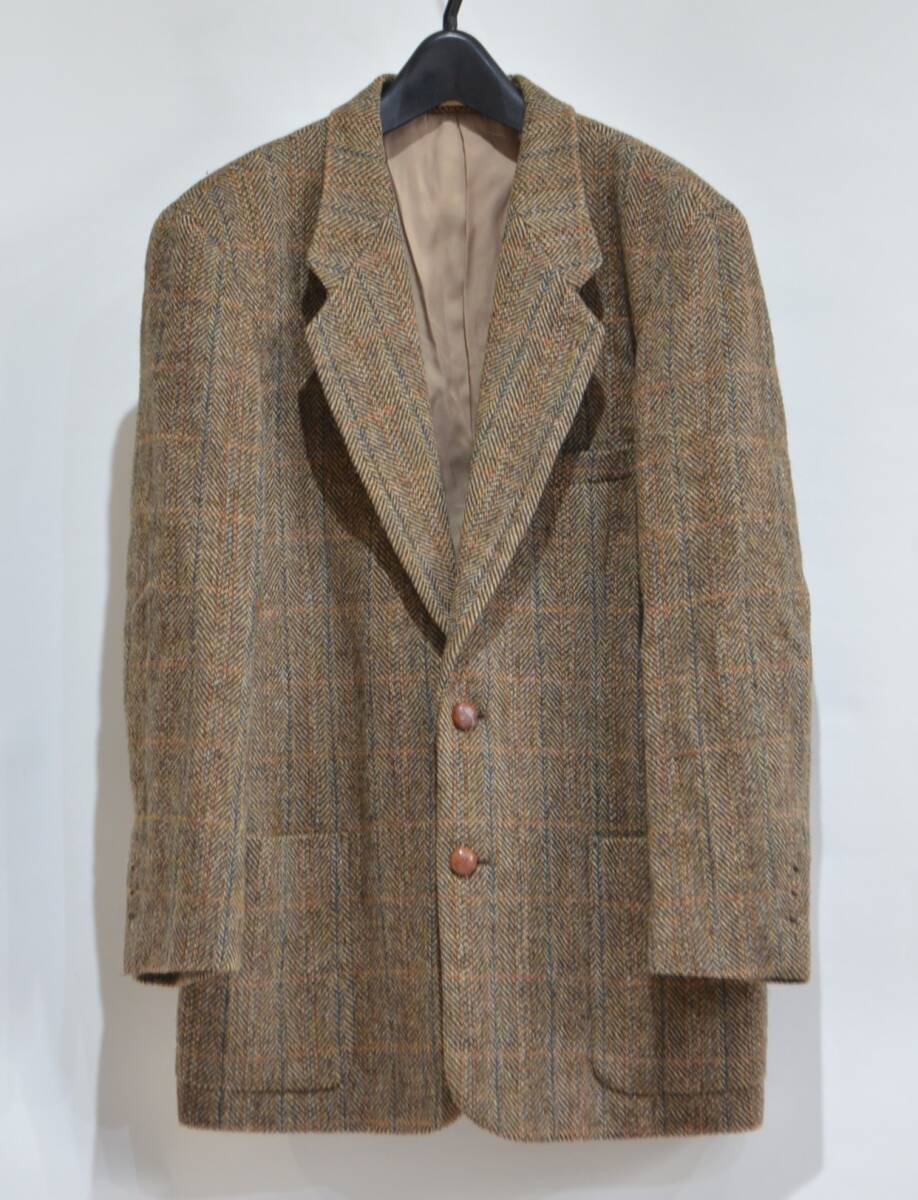 Papas × Harris Tweed パパス ハリスツイード ツイード テーラードジャケット M Y-335138拍卖