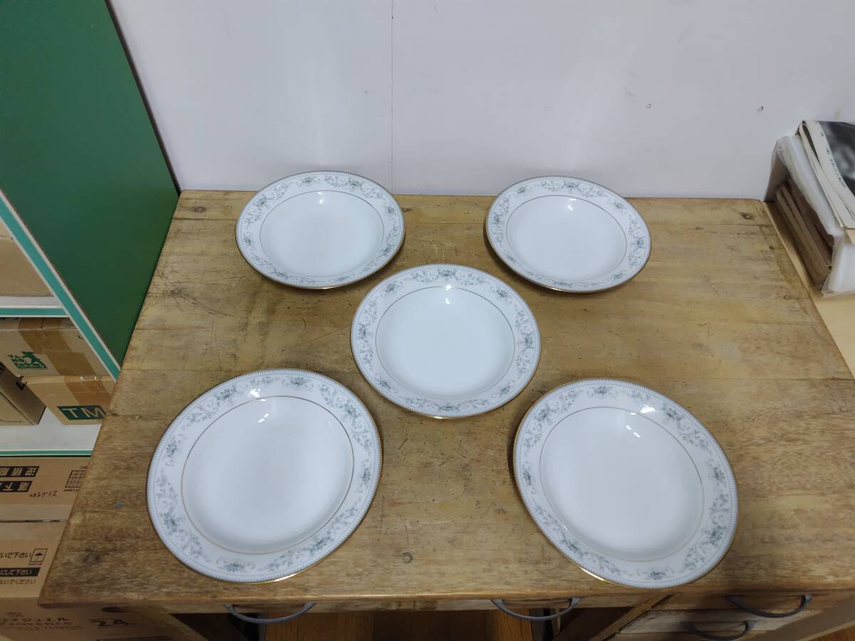 Noritake NOBLEノリタケ ノーブル 皿 5客セット 検)スープ皿 カレー皿 プレート拍卖