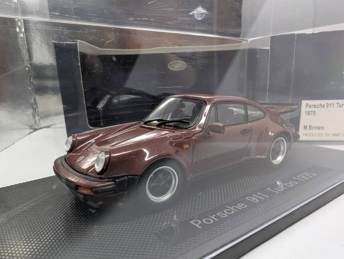 絶版!! エブロ 1/43 ポルシェ911ターボ 1975 (メタリック・ブラウン)拍卖