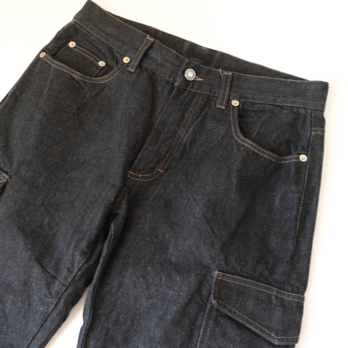 【 GUCCI 】グッチ トムフォード期 シェリーラインバックル ブラック デニム カーゴ パンツ ジーンズ / 黒 / 48 / old vintage 90s拍卖