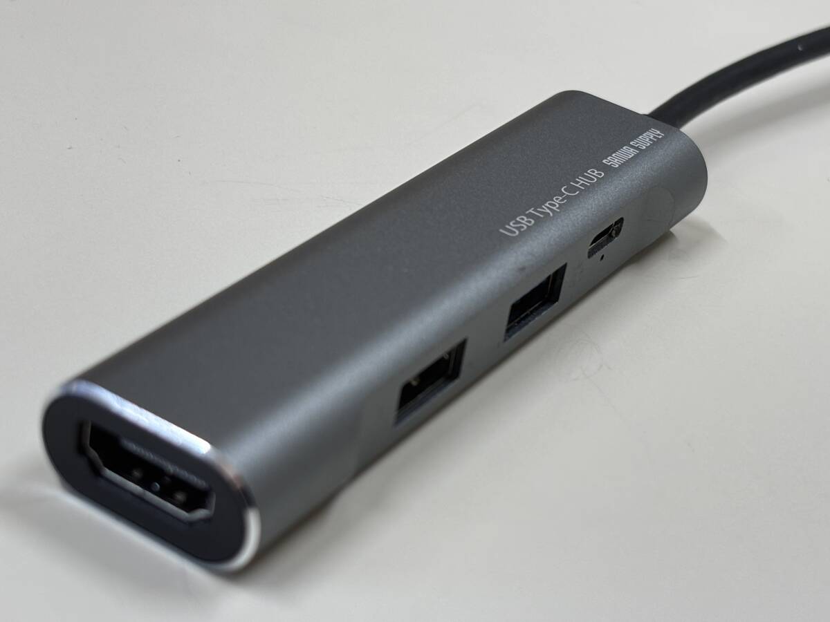 サンワサプライ 400-HUB086GM USB Type-C ドッキングステーション モバイルタイプ PD/60W対応 4K対応 4in1 HDMI Type-C USB3.0 USB2.0拍卖