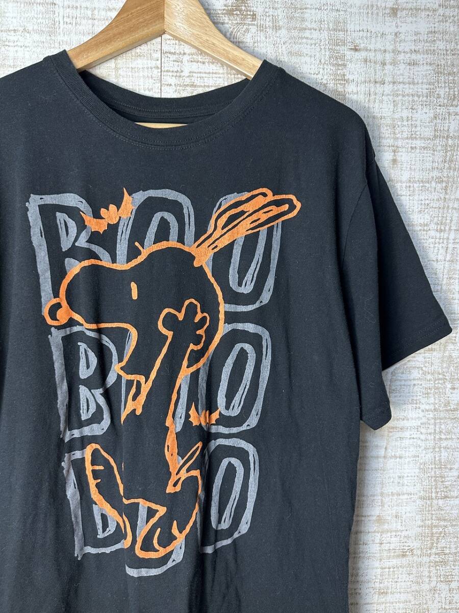☆ハロウィン US古着 レディース【XL】スヌーピー キャラクター プリント Tシャツ ビッグサイズ ブラック黒 コットン ◆5115◆拍卖