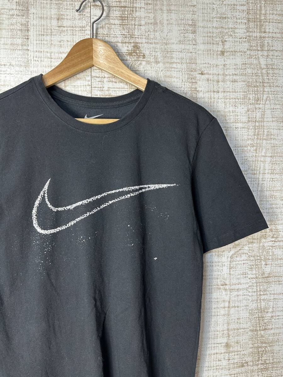 ☆US古着【S】NIKE ナイキ DRI-FIT ドライ 速乾 スポーツ Tシャツ プリント ブラック黒 コットンポリ ◆5124◆拍卖