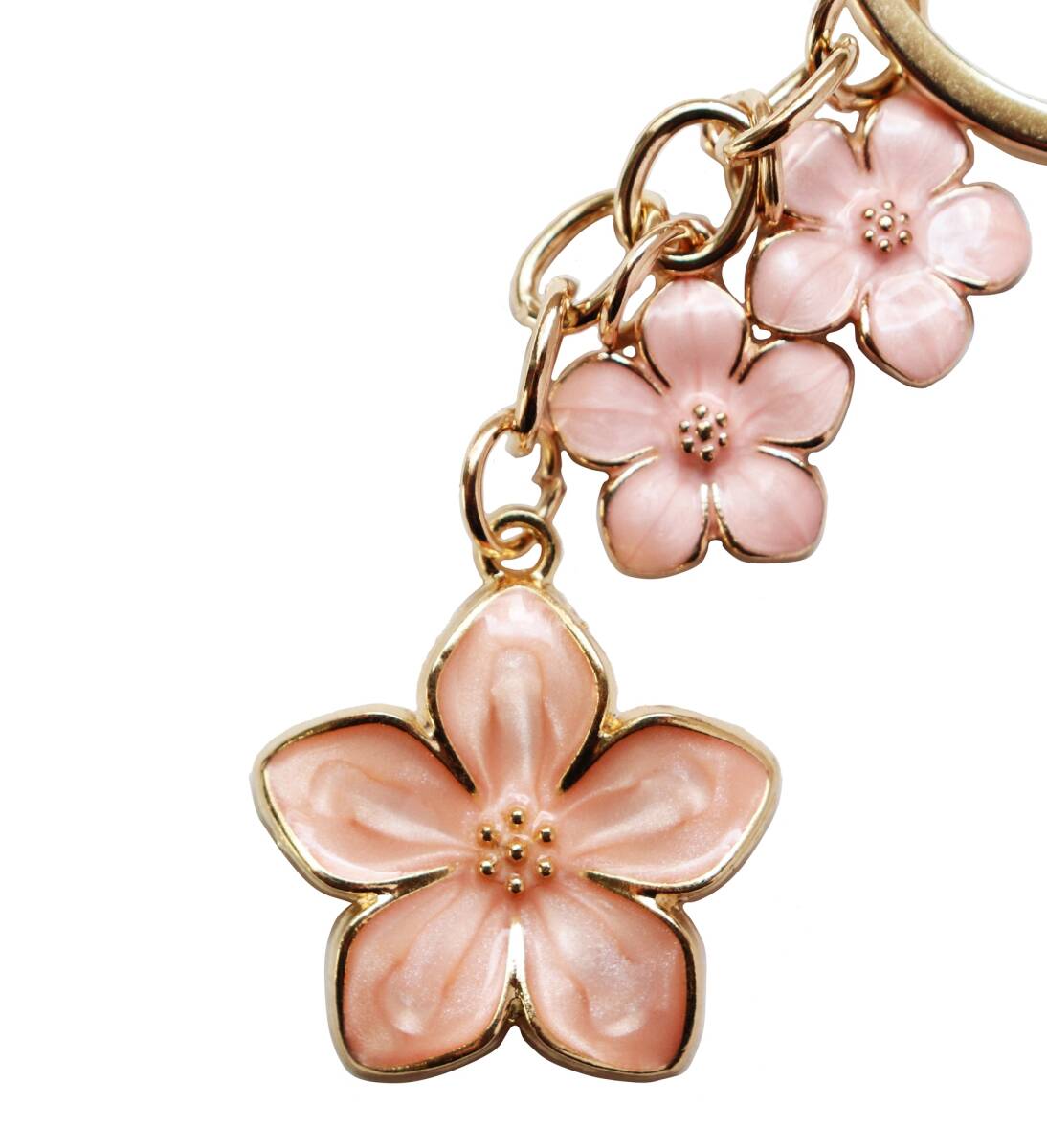 キーホルダー 桜 かわいいサクラの花びら キーチェーン・キーリング拍卖