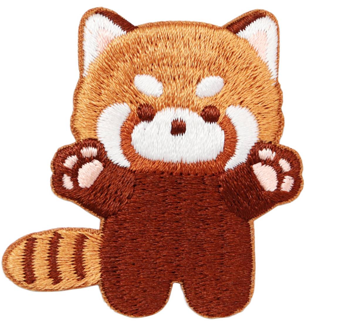 ワッペン レッサーパンダ かわいい刺繍パッチ アイロン接着 説明書(日本語)付き バンザイ拍卖