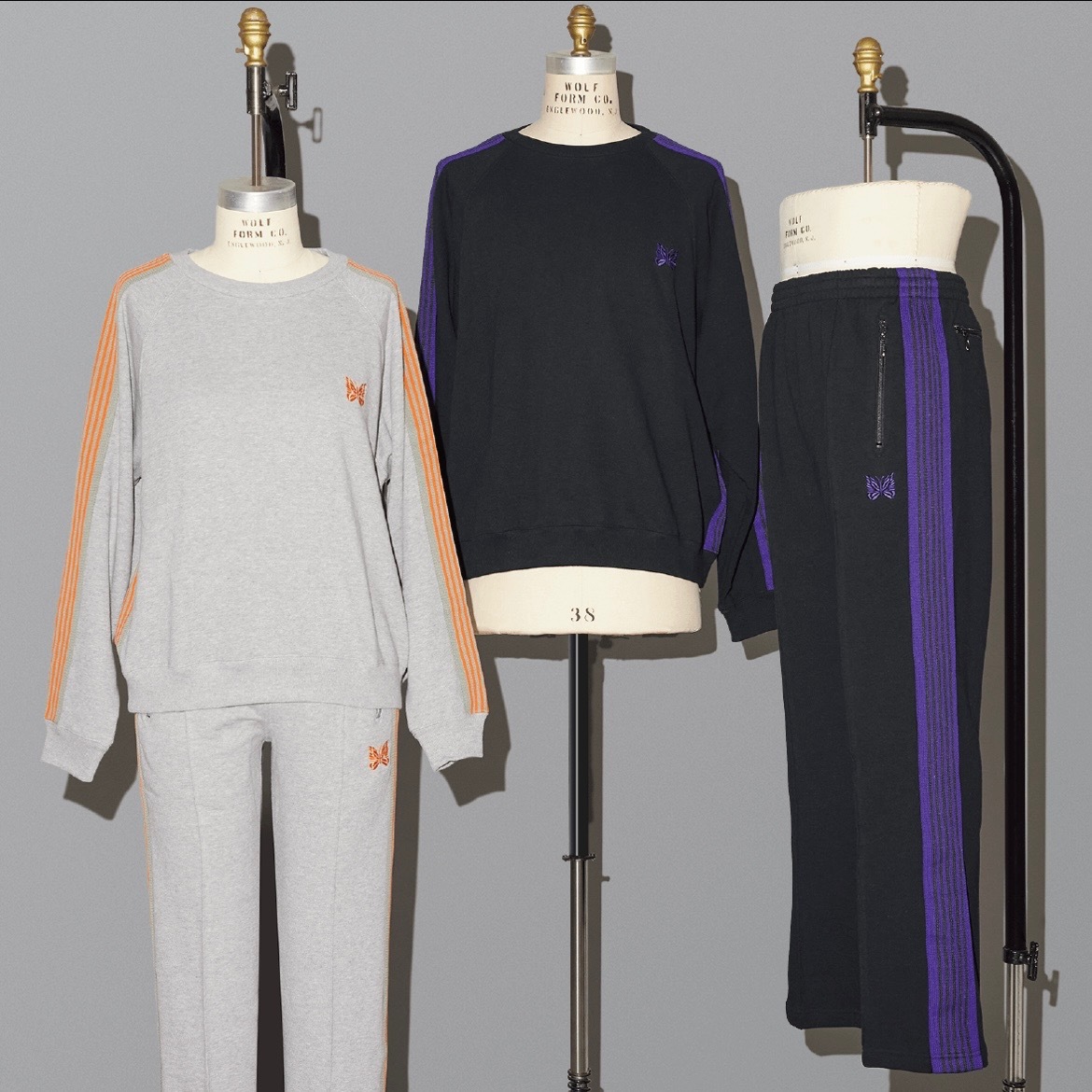★別注 NEEDLES × BARNEYS NEWYORK ニードルス バーニーズニューヨーク トラック パンツ スウェット 新品 タグ付き S ブラック パープル★拍卖