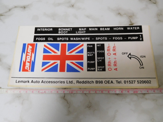 希少レア☆彡新品在庫品・詳細不明?AUTOLEC・ステッカーシート(23.5㎝)※ワンシート・カッターでカット必要拍卖