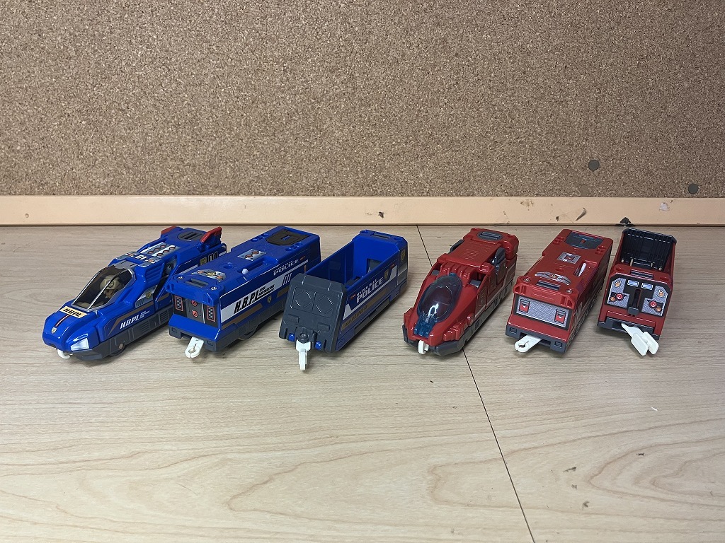 【中古 動作確認済み】プラレール ハイパーブルーポリス ブルーポリスライナー、ハイパーガーディアン レスキューライナー セット拍卖