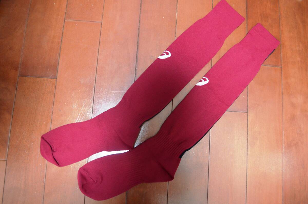 【iru-S2-J】激安! 超美品! 現品限り 新品未使用 asics アシックス 某大学サッカー部 サッカー ソックス 27-29 非売品拍卖