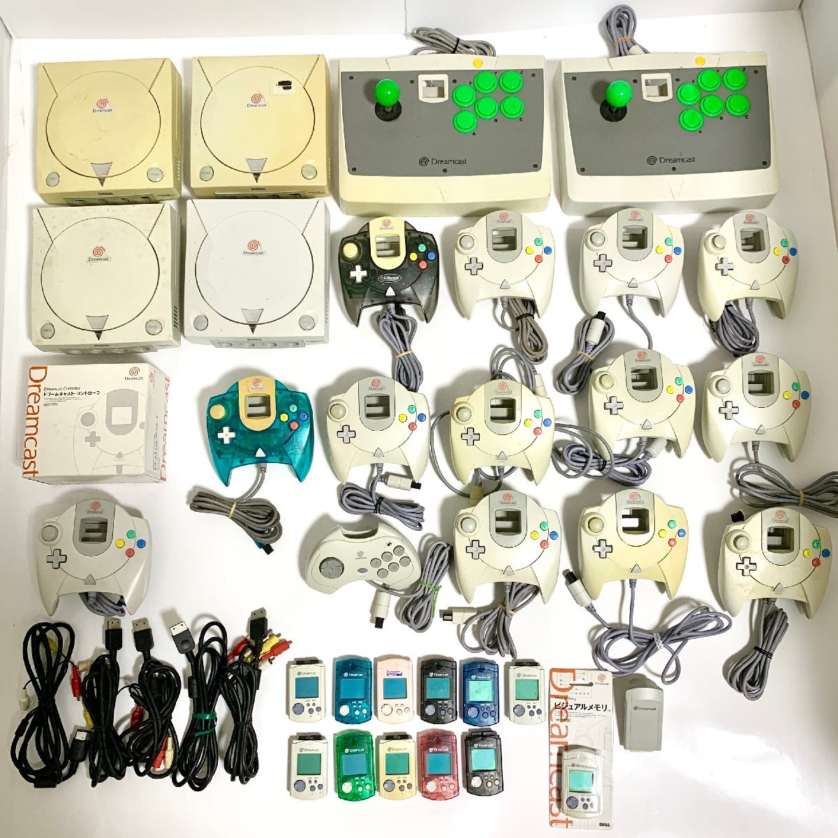 ドリームキャスト 本体 コントローラー ビジュアルメモリ 等 周辺機器 まとめ 動作未確認 ジャンク SEGA セガ DC拍卖