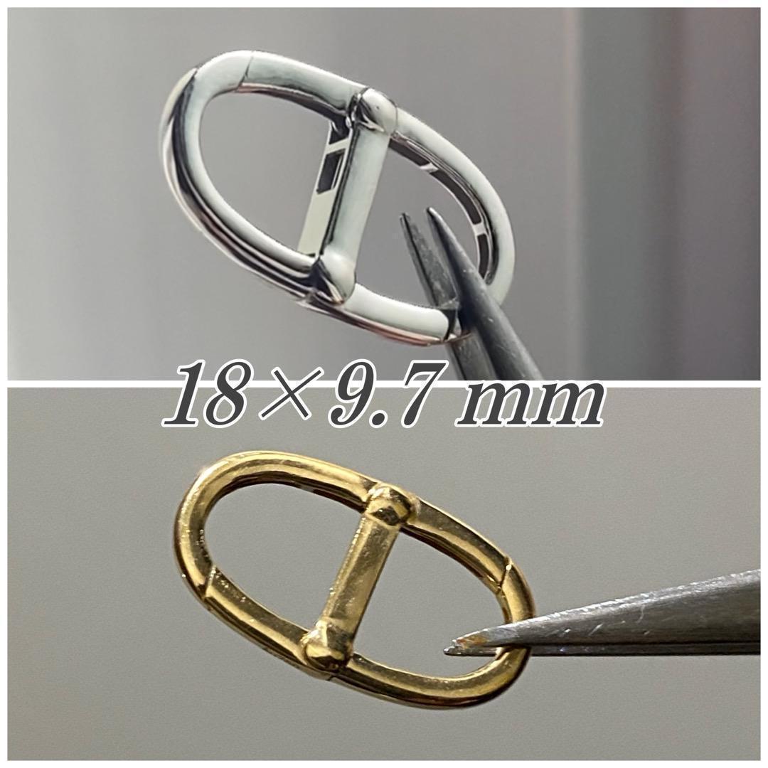 K18YG WG ブタ鼻 チャーム バチカン パーツ クラスプ 両端開口 開口 豚鼻 ピッグノーズ 18K チェーンパーツ ペンダントパーツ 18K 2way拍卖