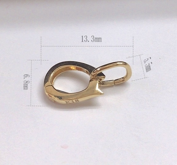 K18YG WG PG 【L:13mm】 バチカン ワンタッチ イエローゴールド YG 18K 18金 パーツ 開口 ネックレスパーツ 繋ぎ ペンダントパーツ拍卖