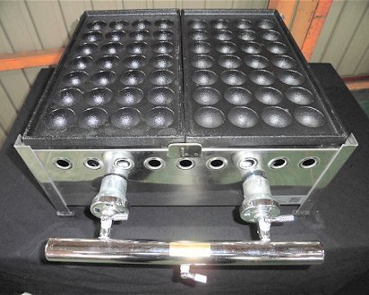 ★新品 たこ焼き 屋台 店舗 鉄板 業務用 たこ焼き器 38㎜ 28穴 2連 2口 2丁 282SH フチ高 イトキン拍卖
