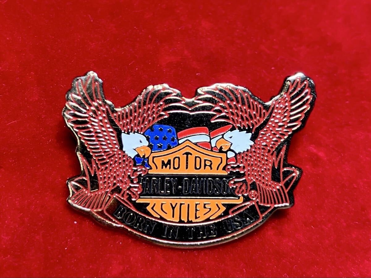 ビンテージ HARLEY-DAVIDSON ハーレーダビッドソン イーグル 鷲 2羽 ピンバッジ ピンズ バッジ ハーレー バイカー アクセサリー 小物 古着拍卖