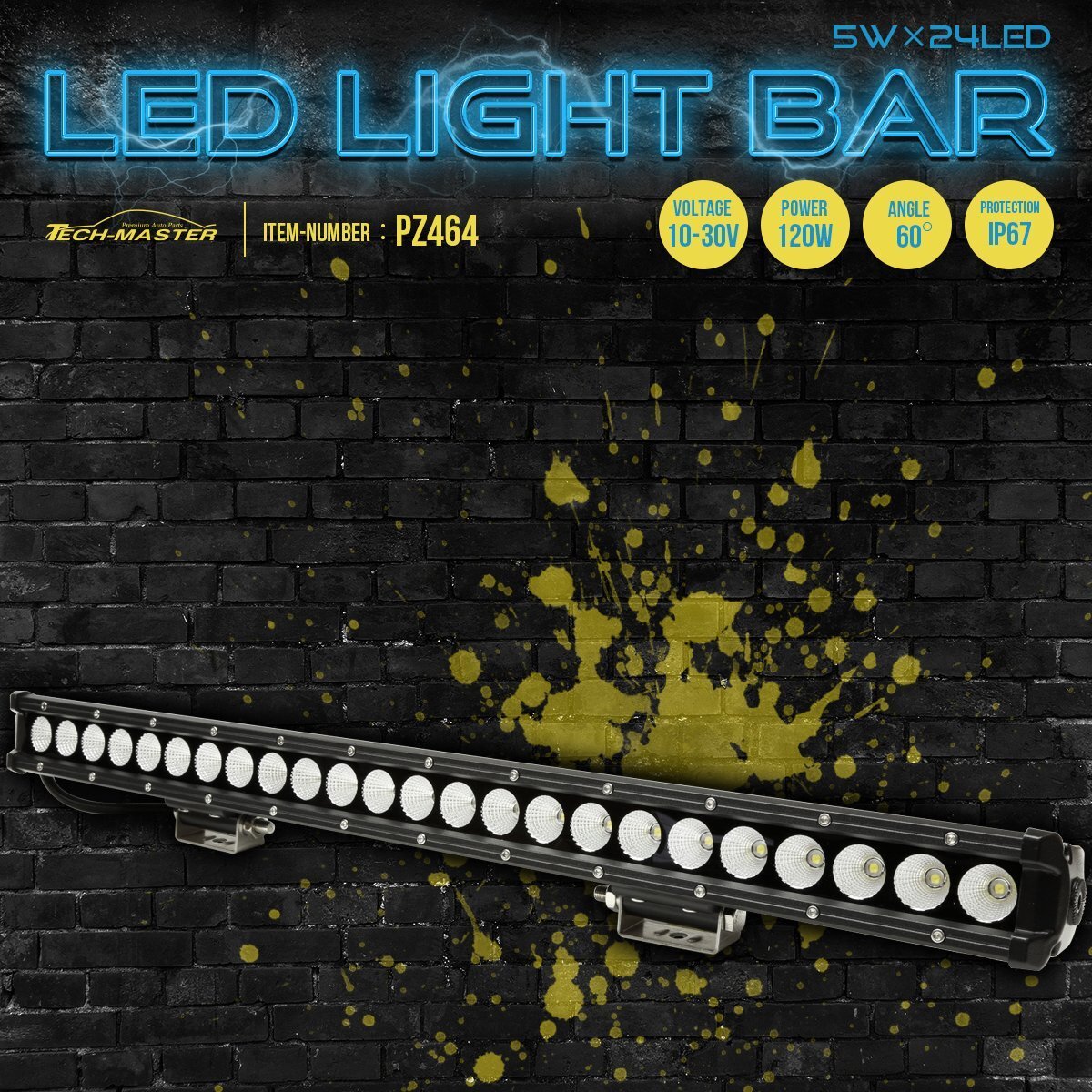 LED ワークライト 120W LEDライトバー 12V 24V 照射角60度 作業灯 PZ464拍卖