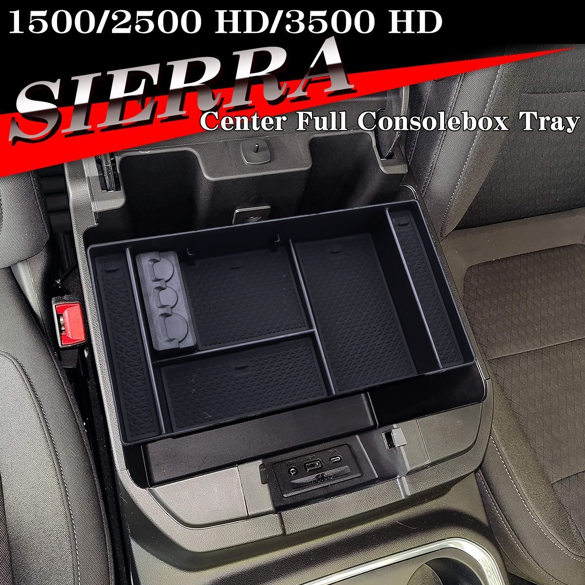GMC シエラ トレイ コンソールトレイ センター 1500 2500HD 3500HD カスタム パーツ 内装 2019年? シボレー シルバラード SZ1311拍卖