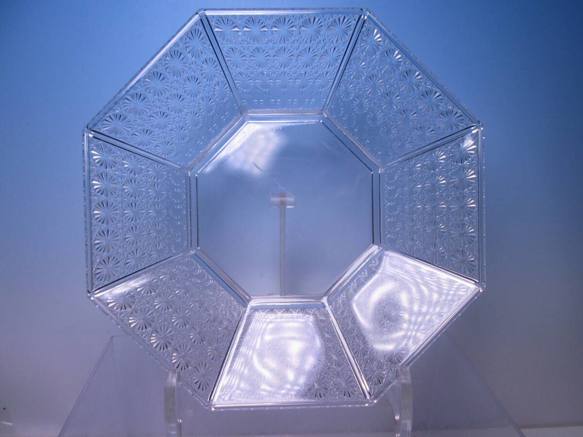 ☆お料理屋さんの器 香菊八角硝子鉢 20cm ガラスプレート/フレンチ/茶懐石/割烹/日本料理拍卖